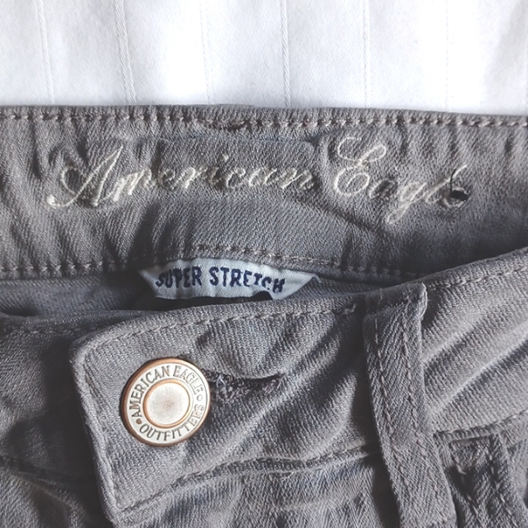 American Eagle Gray Super Stretch Jegging Skinny Jeans- Sz. 4 - Picture 5 of 10